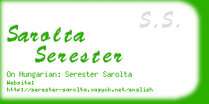 sarolta serester business card